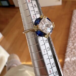 Costume diamond sapphire ring